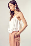 Beaded Shoulder Strap Cami Top