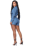 Denim Shorts Romper