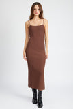 MAXI KNIT RIB DRESS