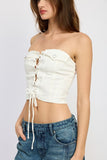 LACE UP CORSET BUSTIER TOP