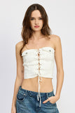 LACE UP CORSET BUSTIER TOP