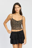 V Neck Ruched Crop Top