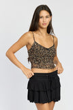 V Neck Ruched Crop Top