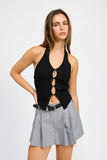 Bow Detail Halter Top