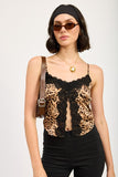 Lace Trim Flyaway Top