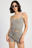 Cable Knit Cami Top