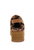 Kutchu Leopard Faux Fur Platform Classic Slingback